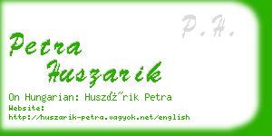 petra huszarik business card